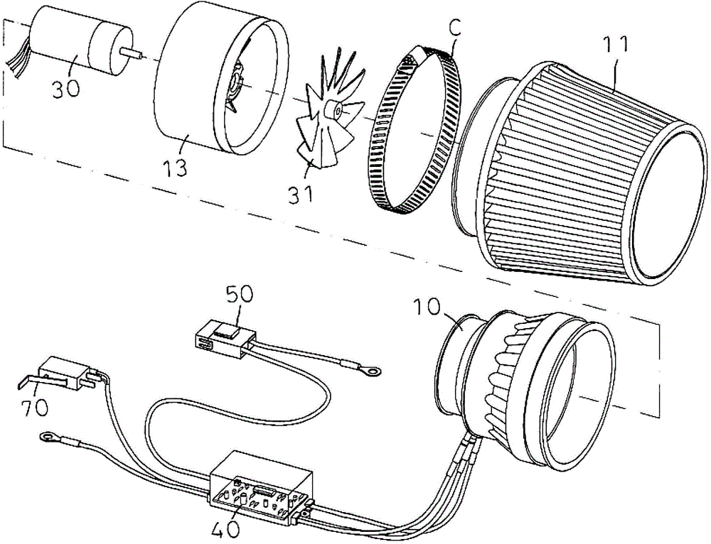 Electronic Rushless Motor Vehicle Supercharger