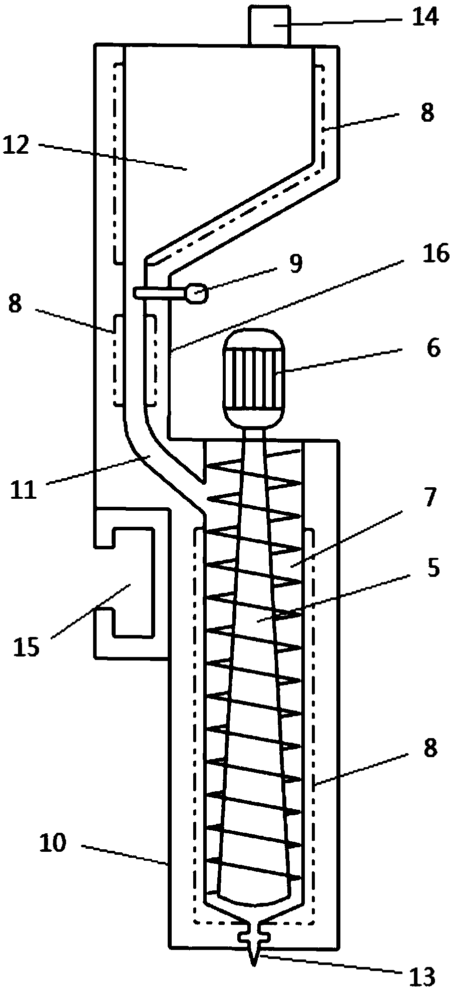 Flexible three-dimensional forming printing device based on screw extrusion