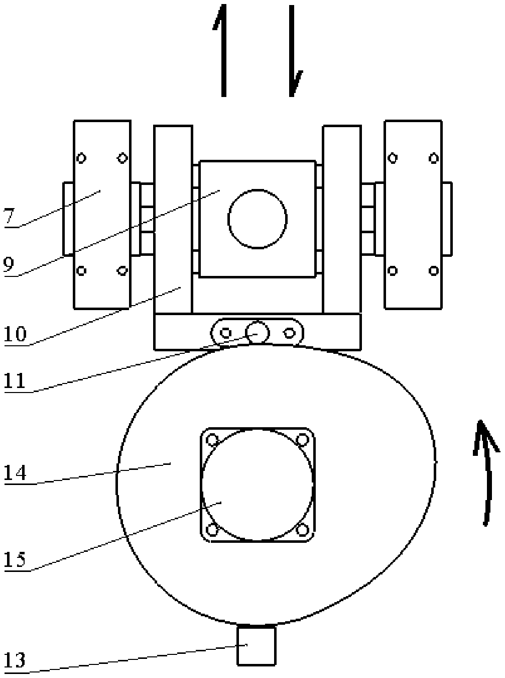 Artificial board surface defect online detection device based on synchronous principle