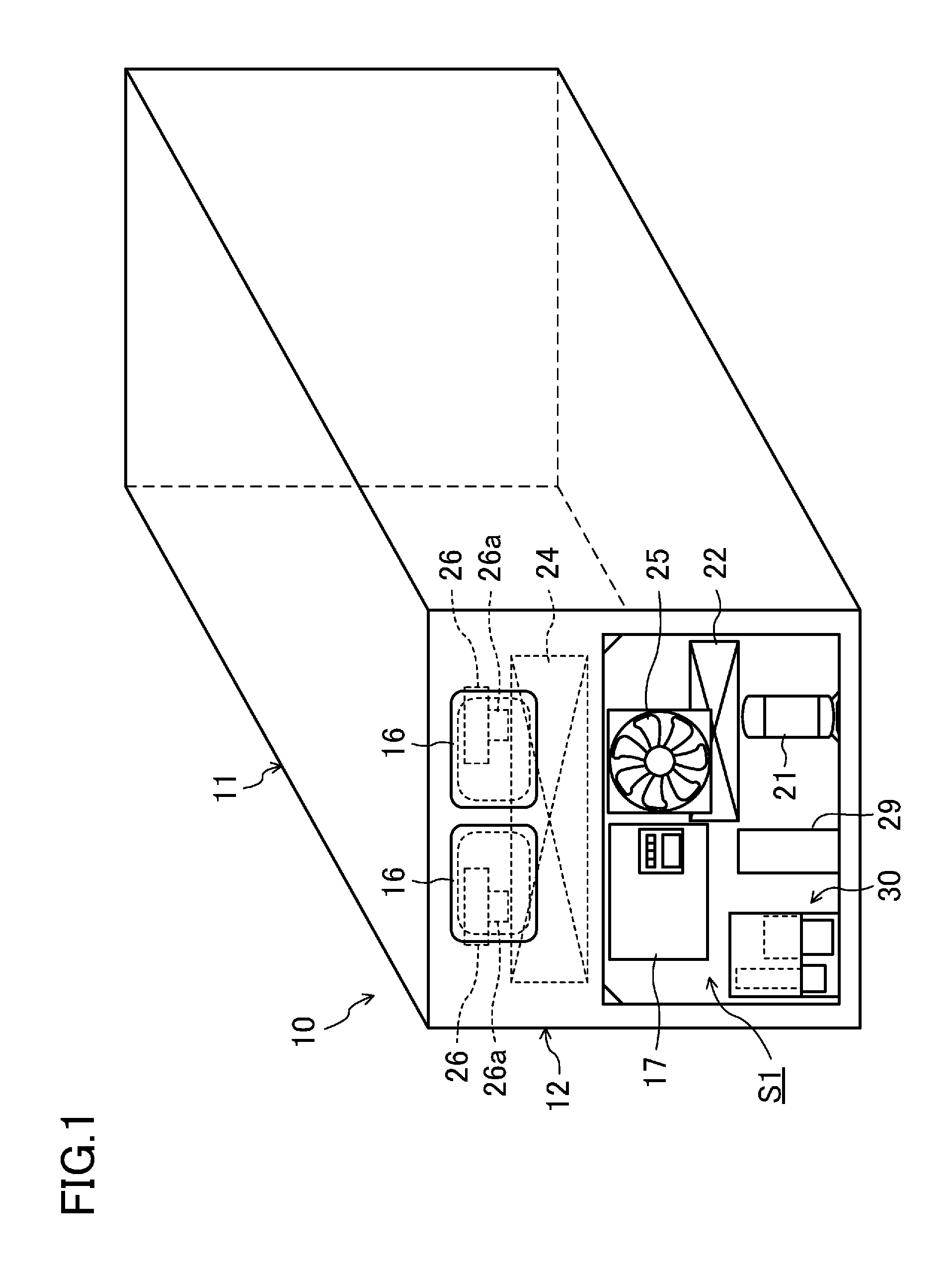 Refrigeration device for container