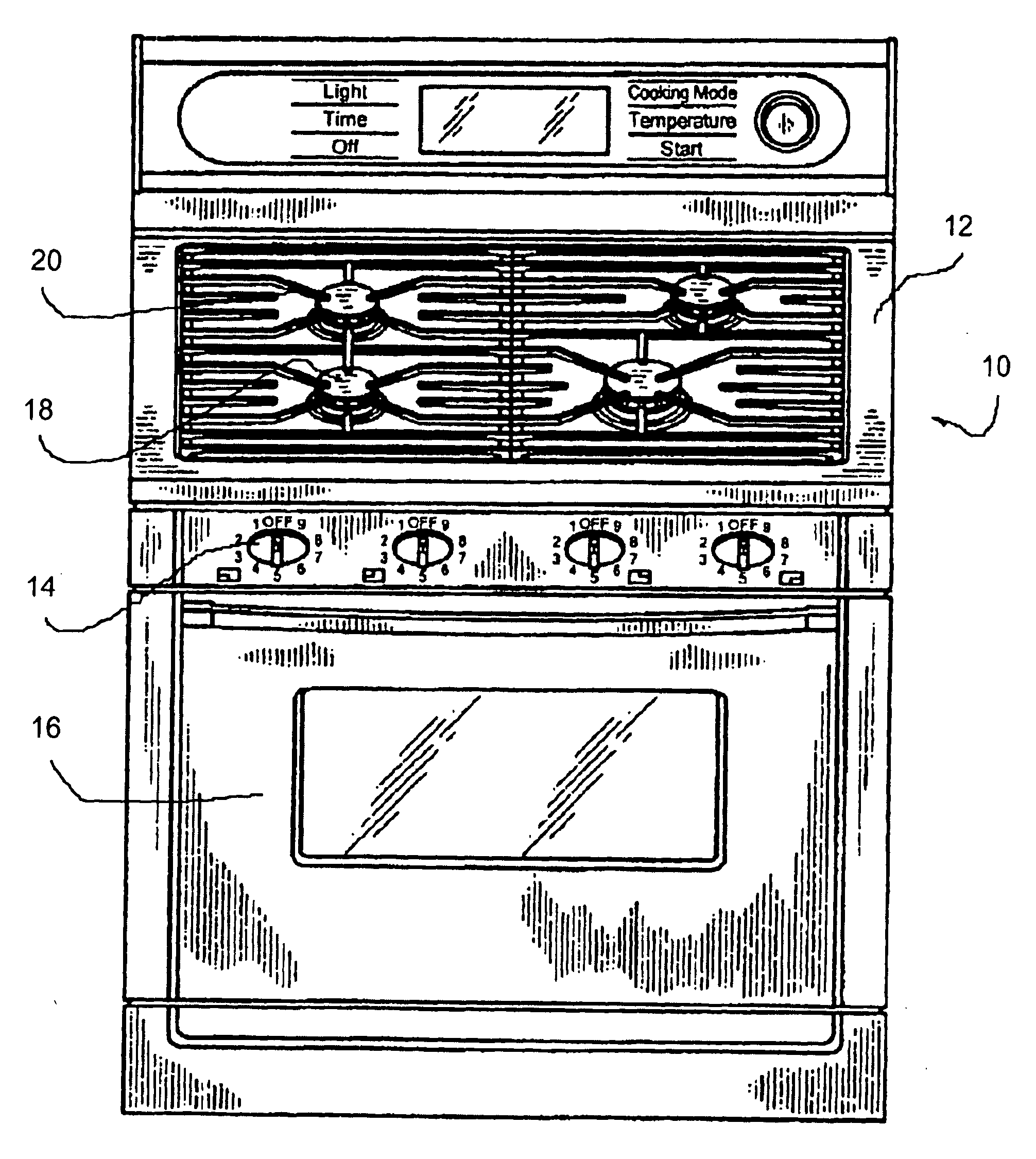 Treated structural components for a cooking appliance