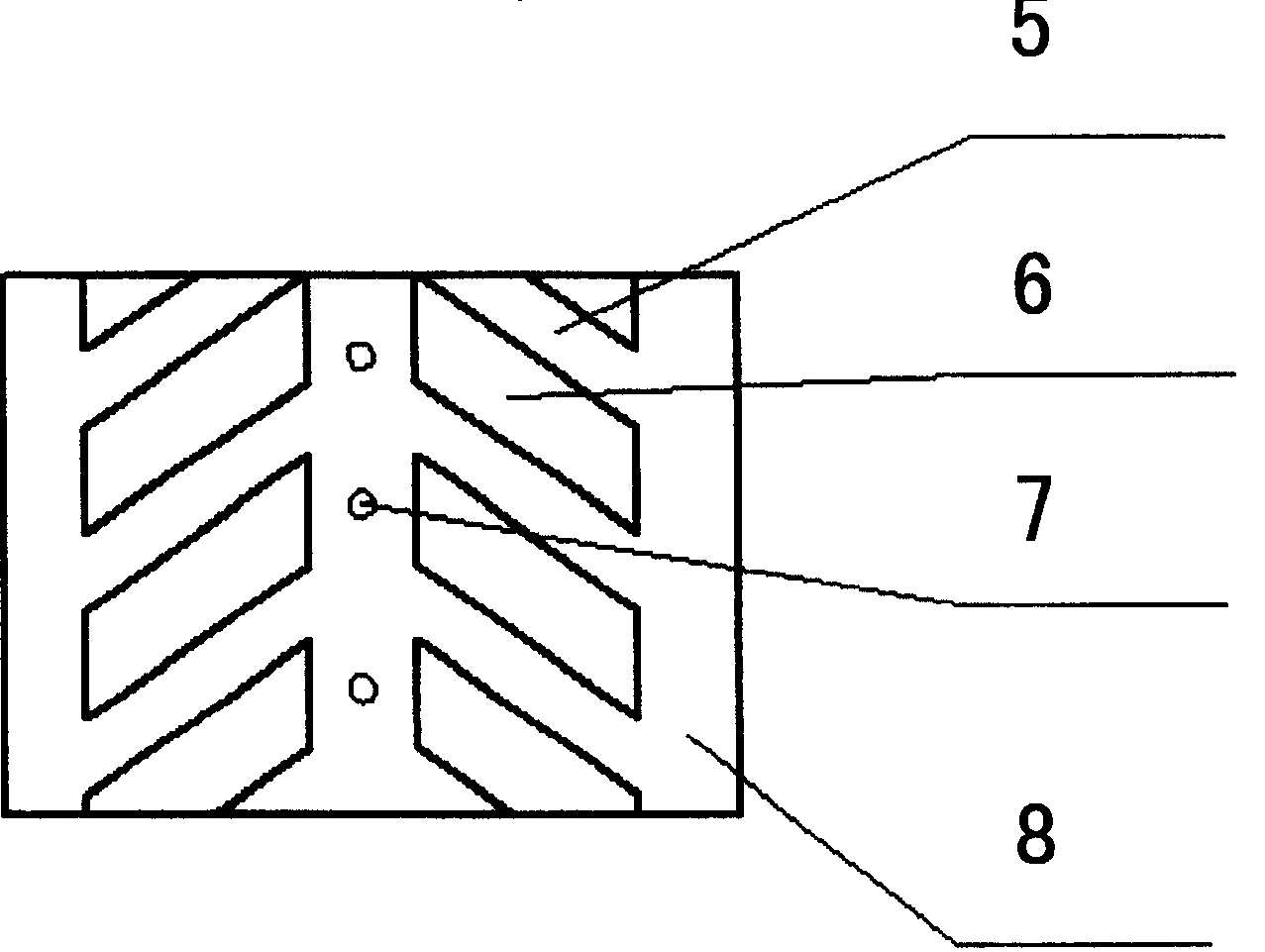 Mixed type helical groove dynamical and static pressure gas composite cylindrical bearing