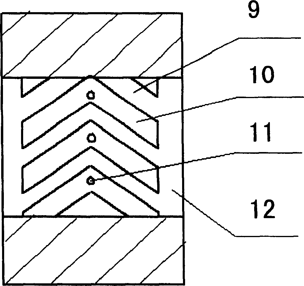 Mixed type helical groove dynamical and static pressure gas composite cylindrical bearing