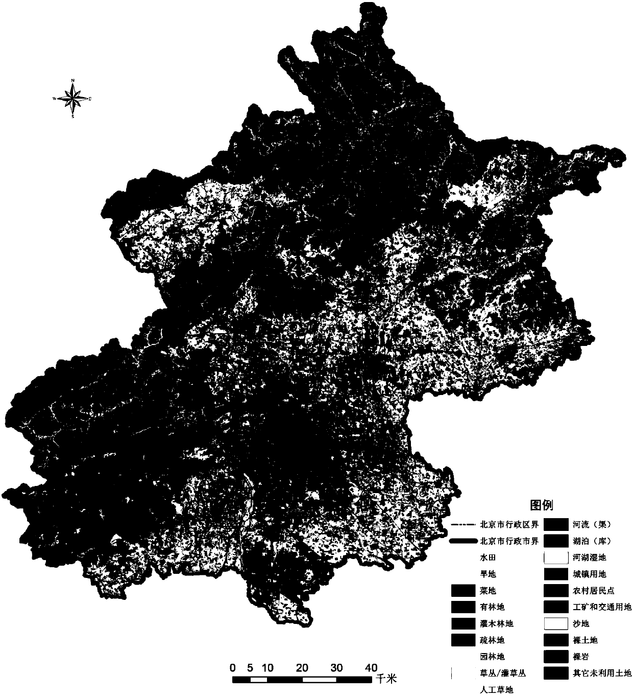 Evaluation method for landscape fragmentation index