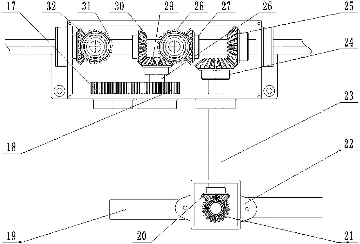 Cutter embedding type stalk pulling, ear picking and straw cutting unit body