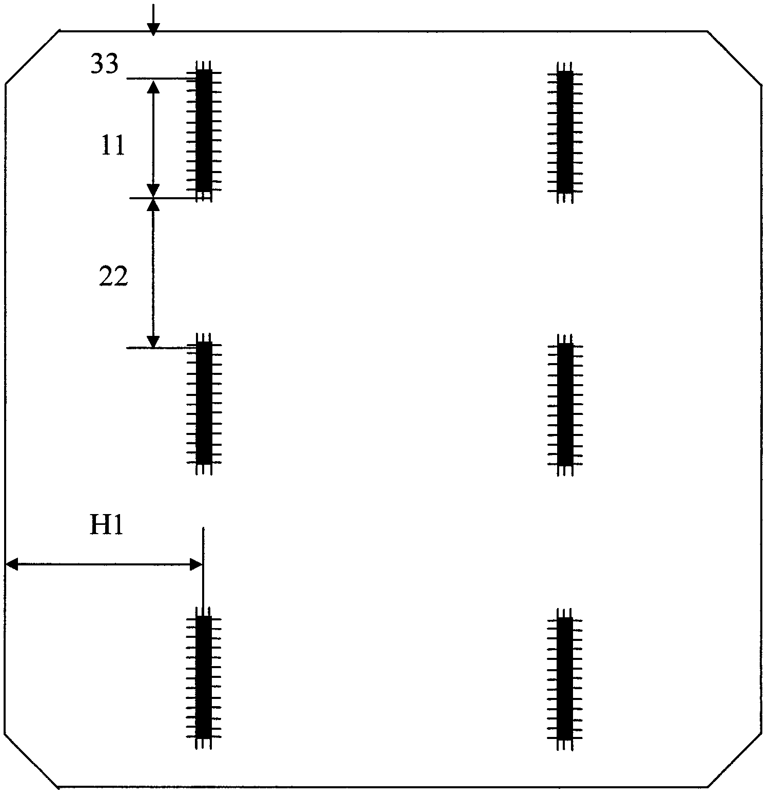 Back electrode design method for reducing unit consumption