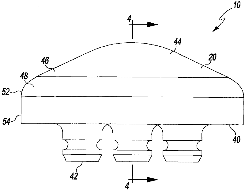 Knee prosthesis having commonly-sized patella components with varying thicknesses and peak surface diameters