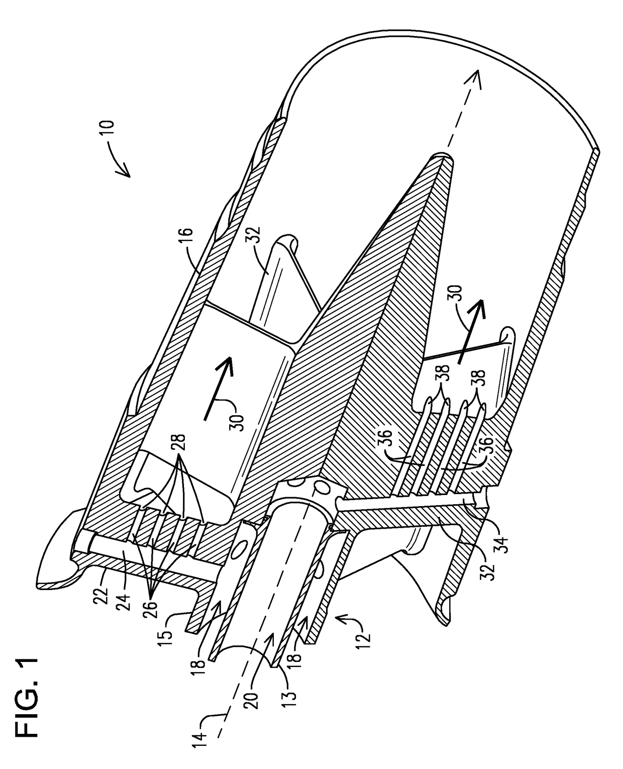 Fuel injector including tandem vanes for injecting alternate fuels in a gas turbine