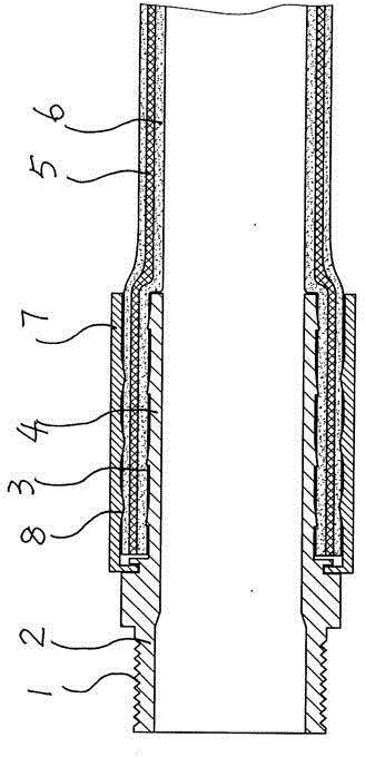 Composite pipe joint and manufacturing method thereof