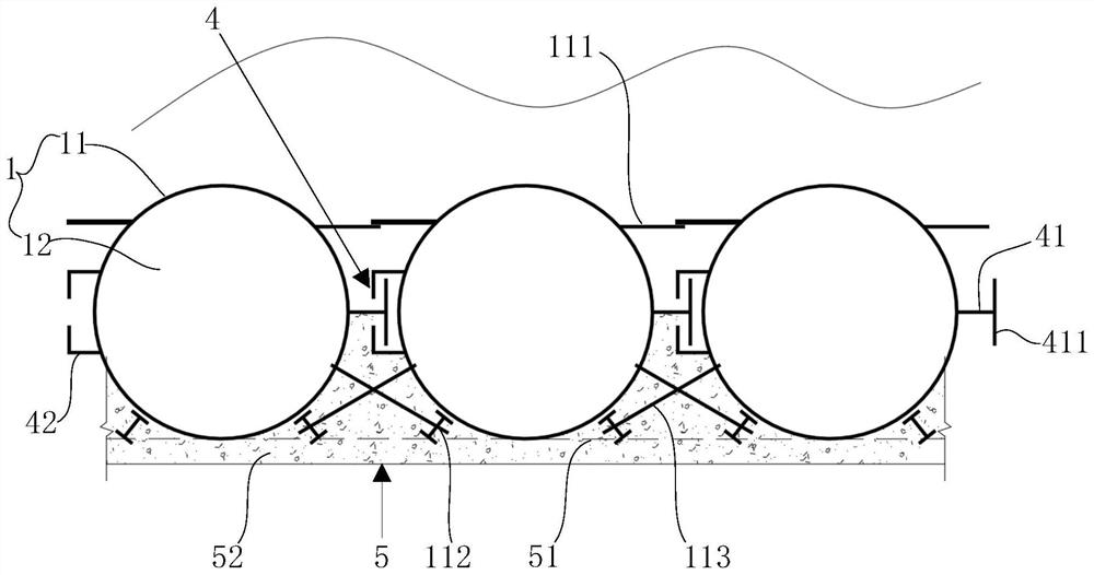 Subway station deep foundation pit support structure and construction method thereof