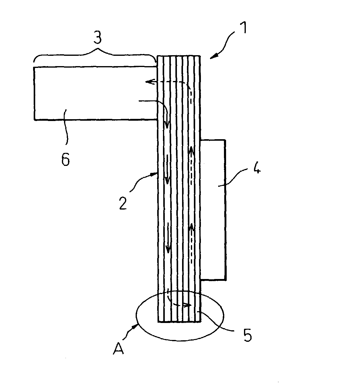 Cooling apparatus boiling and condensing refrigerant with improved tunnel structure