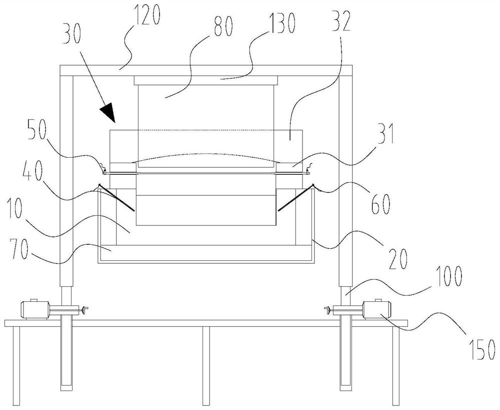 Launder device and launder temperature control method