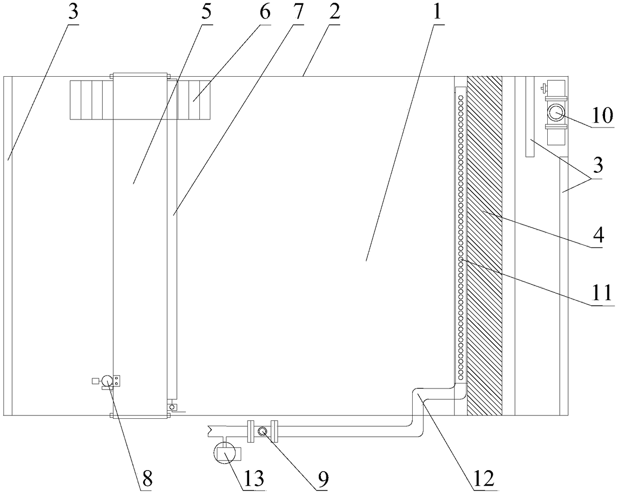 Harbor basin simulation device and testing method thereof