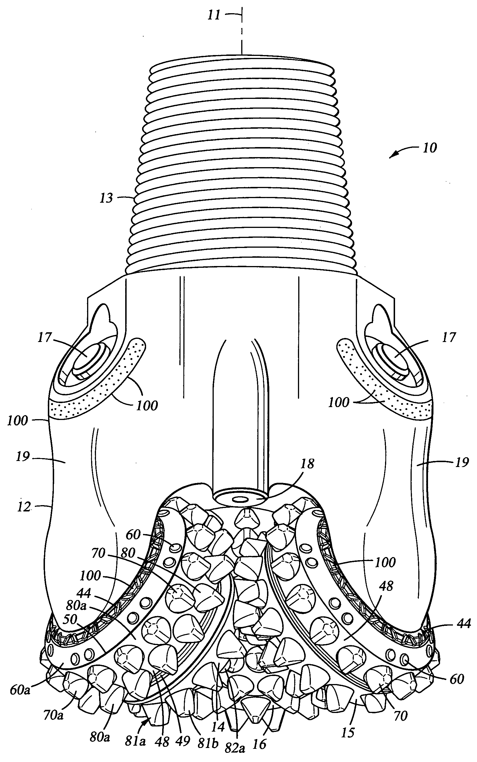 Arcuate-shaped inserts for drill bit