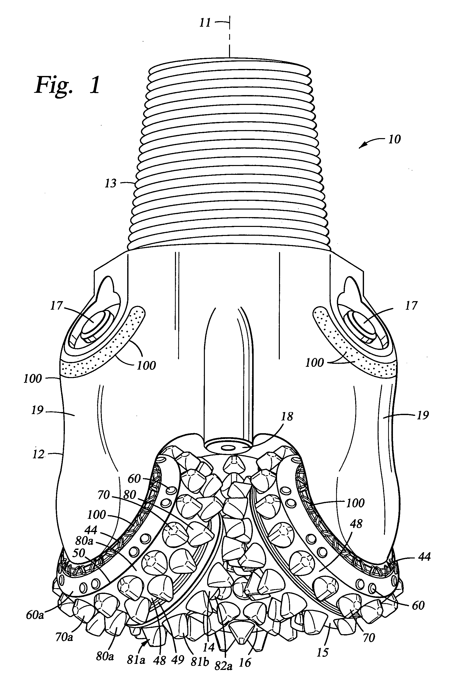 Arcuate-shaped inserts for drill bit