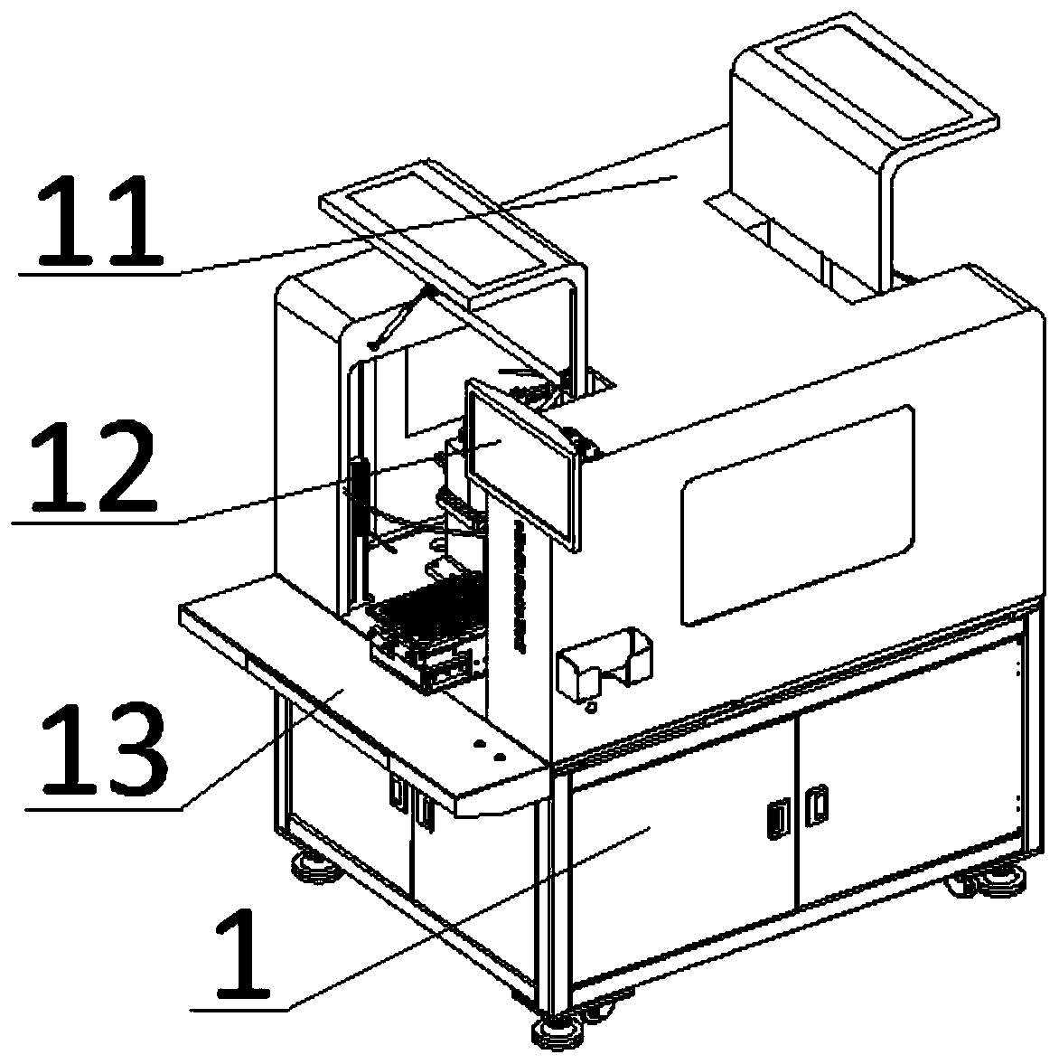 Mobile phone camera accessory film pasting device