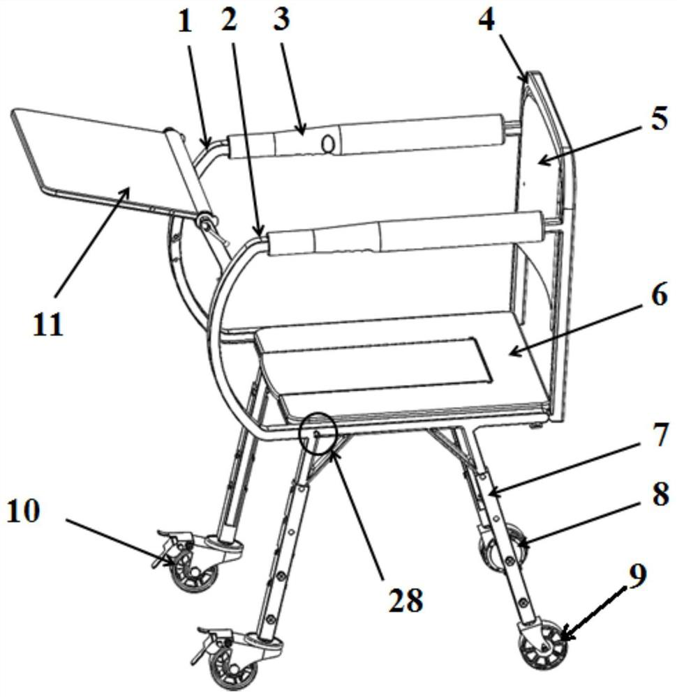 A multifunctional medical auxiliary walking anti-drop device