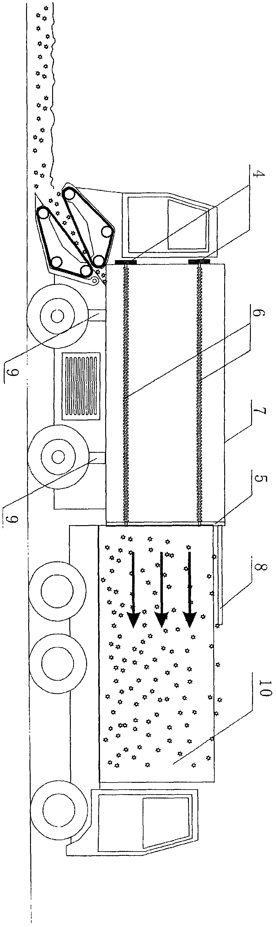 Compression container type urban snow-clearing truck