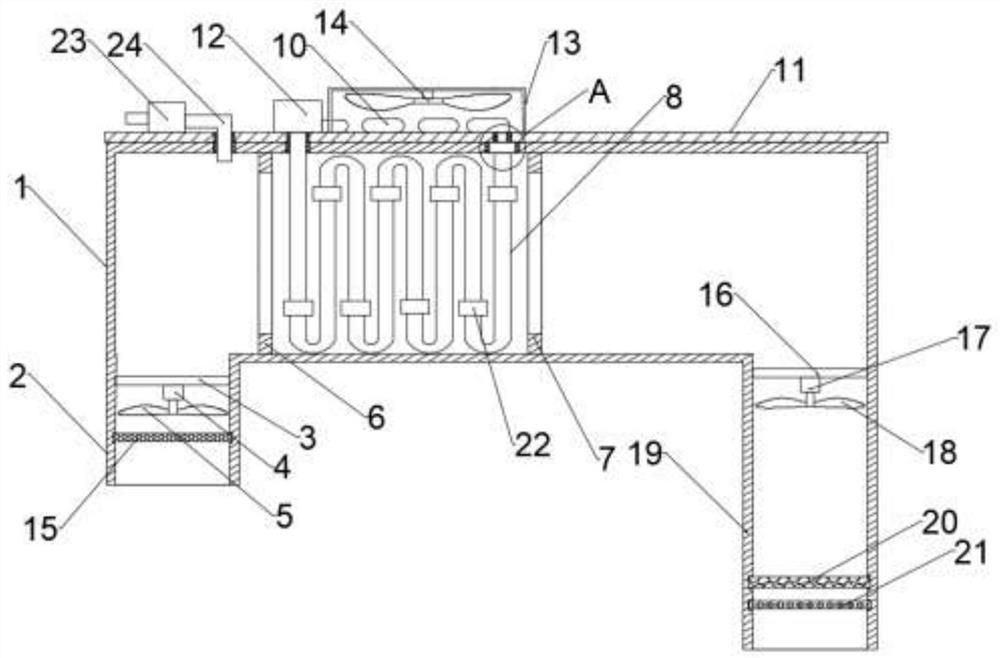 Exhaust device for computer room