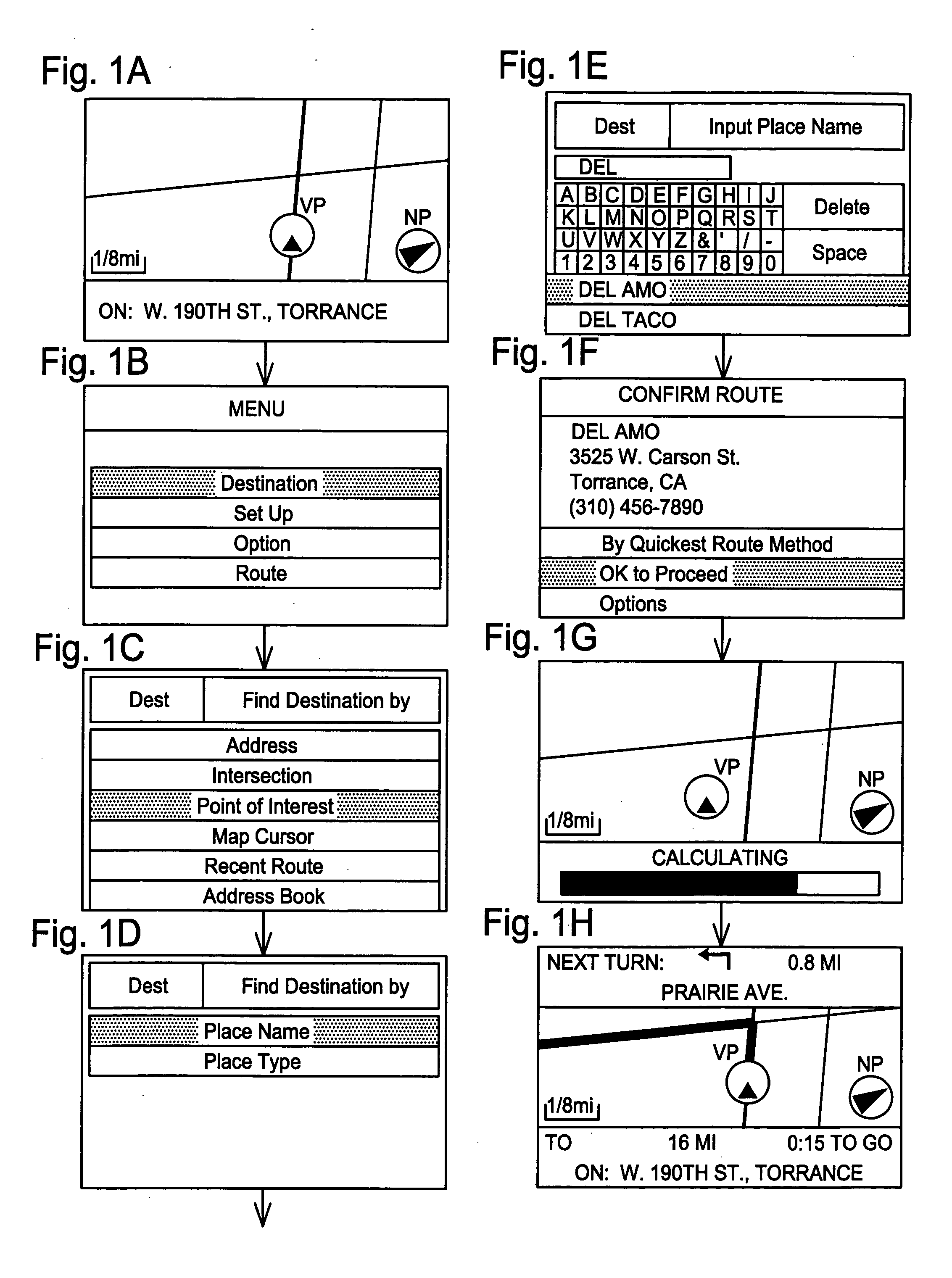 Display method and apparatus for navigation system