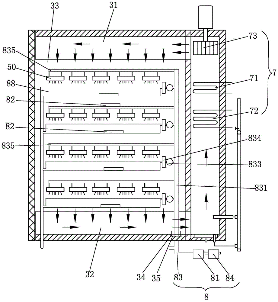 Damp heat test chamber