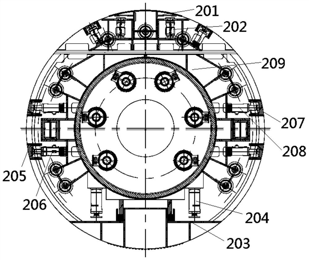 Inclined shaft TBM suitable for small curve turning