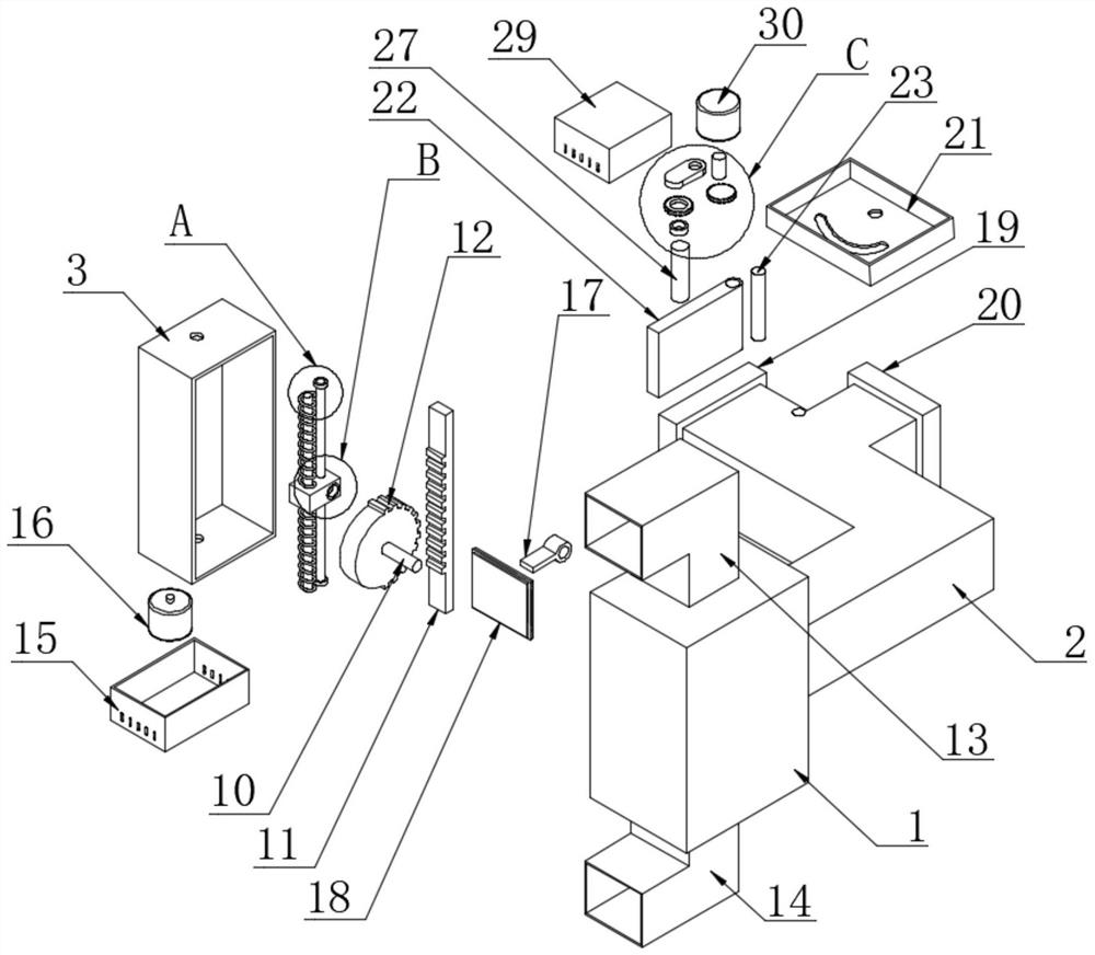 Automobile air conditioner air duct with air duct conversion structure and conversion method thereof