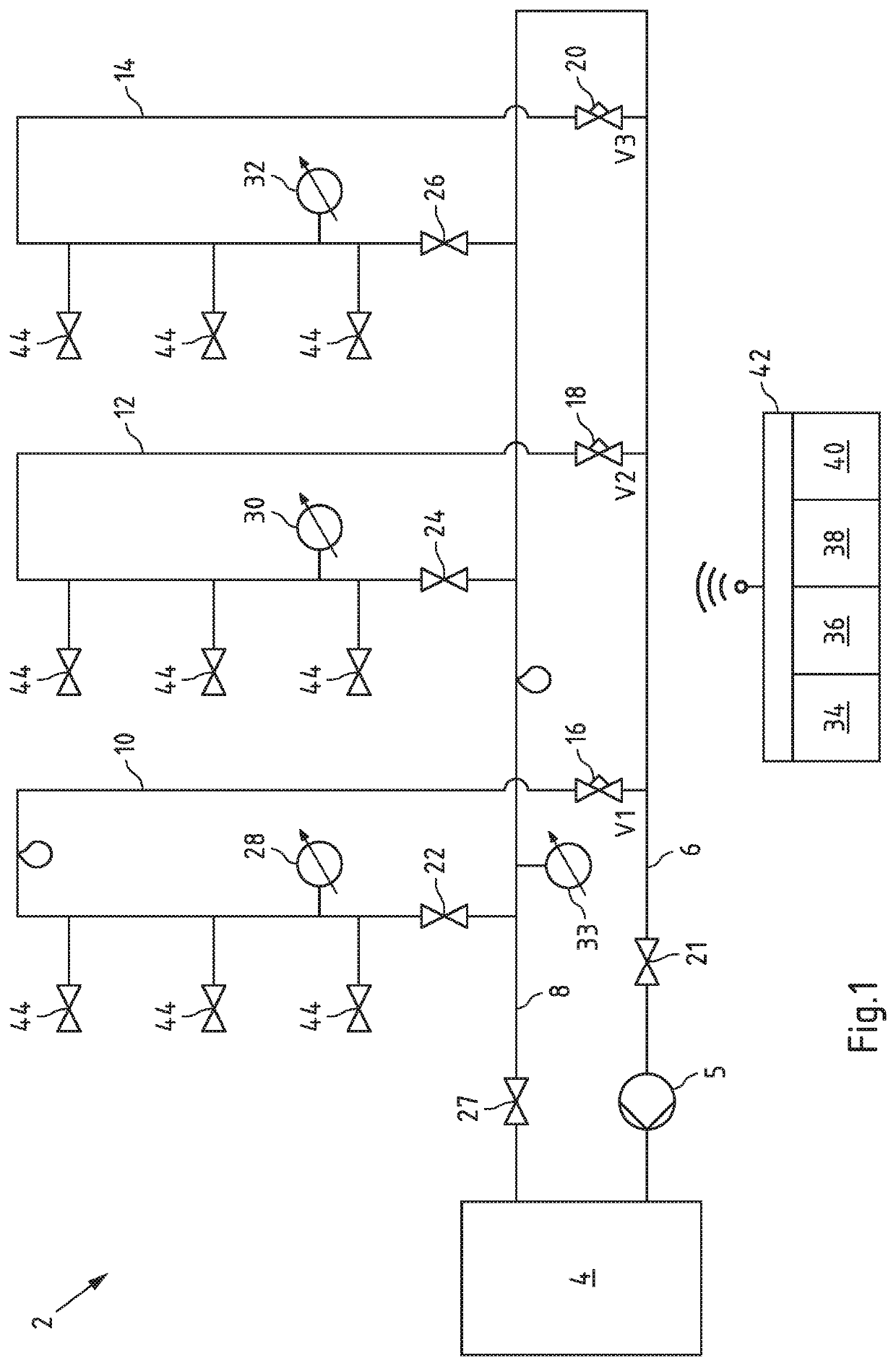 Arrangement and Method for Detecting Leaks in a Water Pipe System