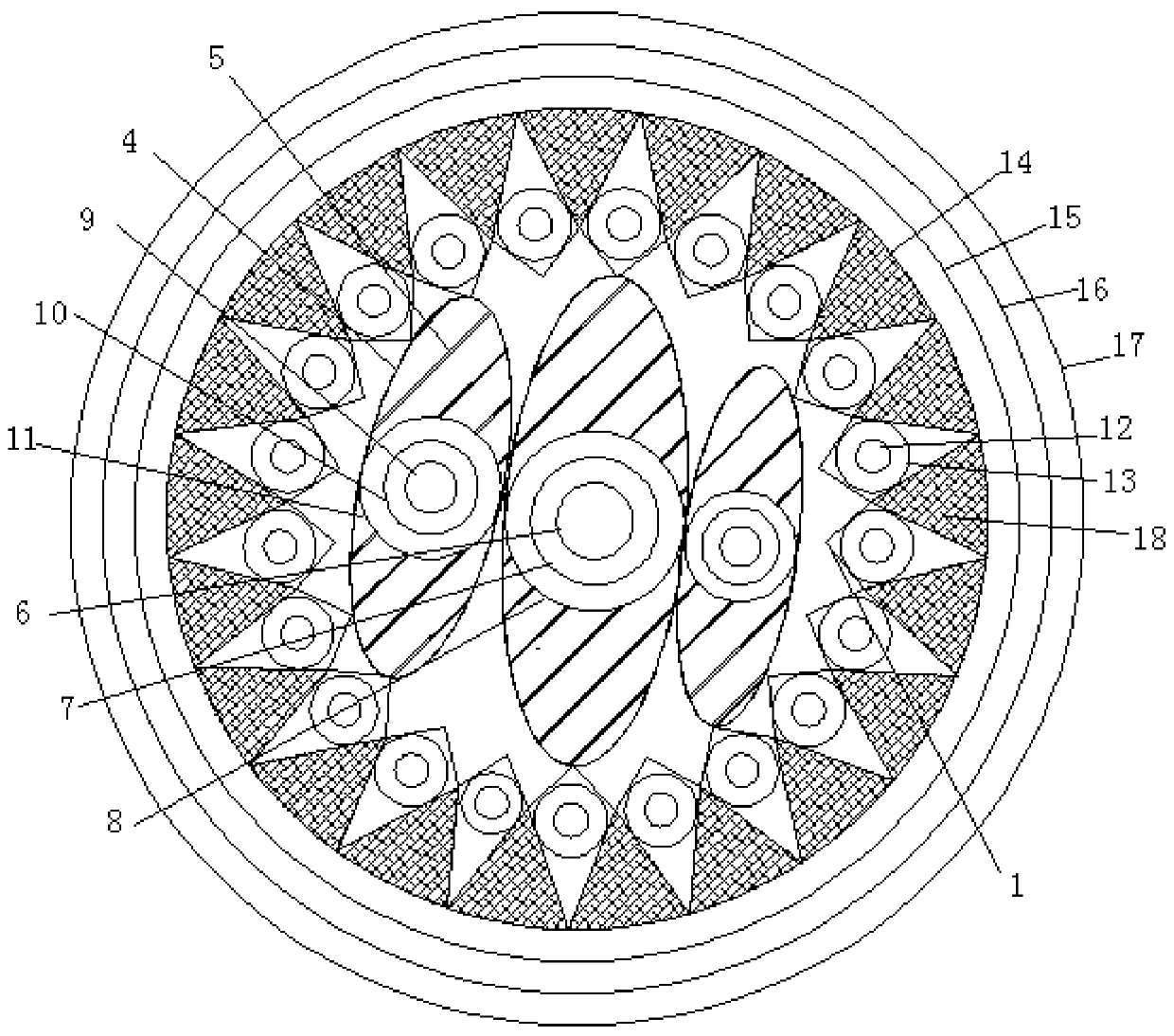 High-temperature-resistant shielding type computer cable