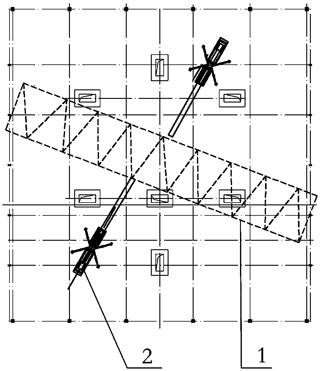 Method for installing double-layer long-span steel structure vestibule