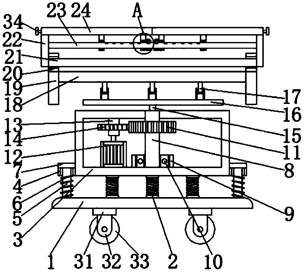 Drawing showing stand for industrial design and using method