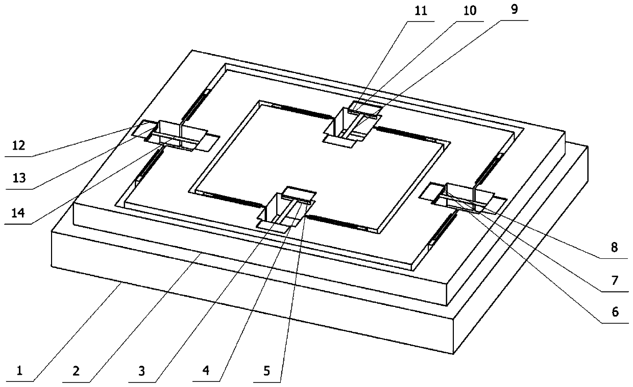 A resonant graphene biaxial accelerometer