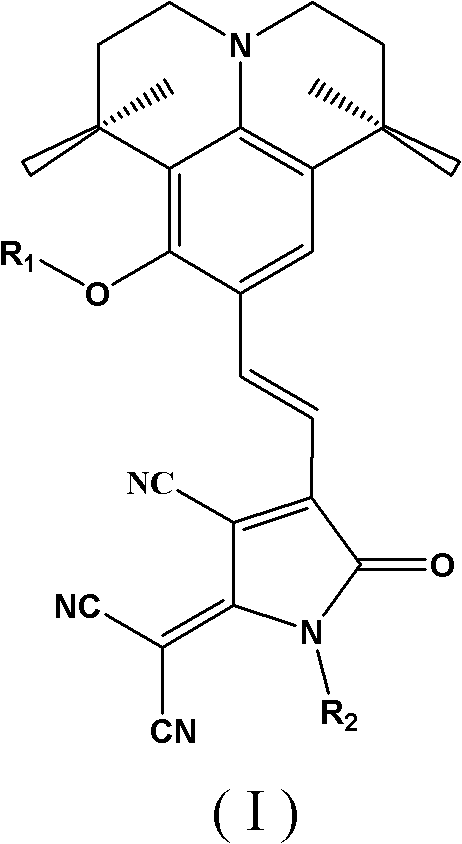 Second-order nonlinear optical chromophore having D-pi-A structure and treating julolidine derivative as donor, and synthetic method and use thereof