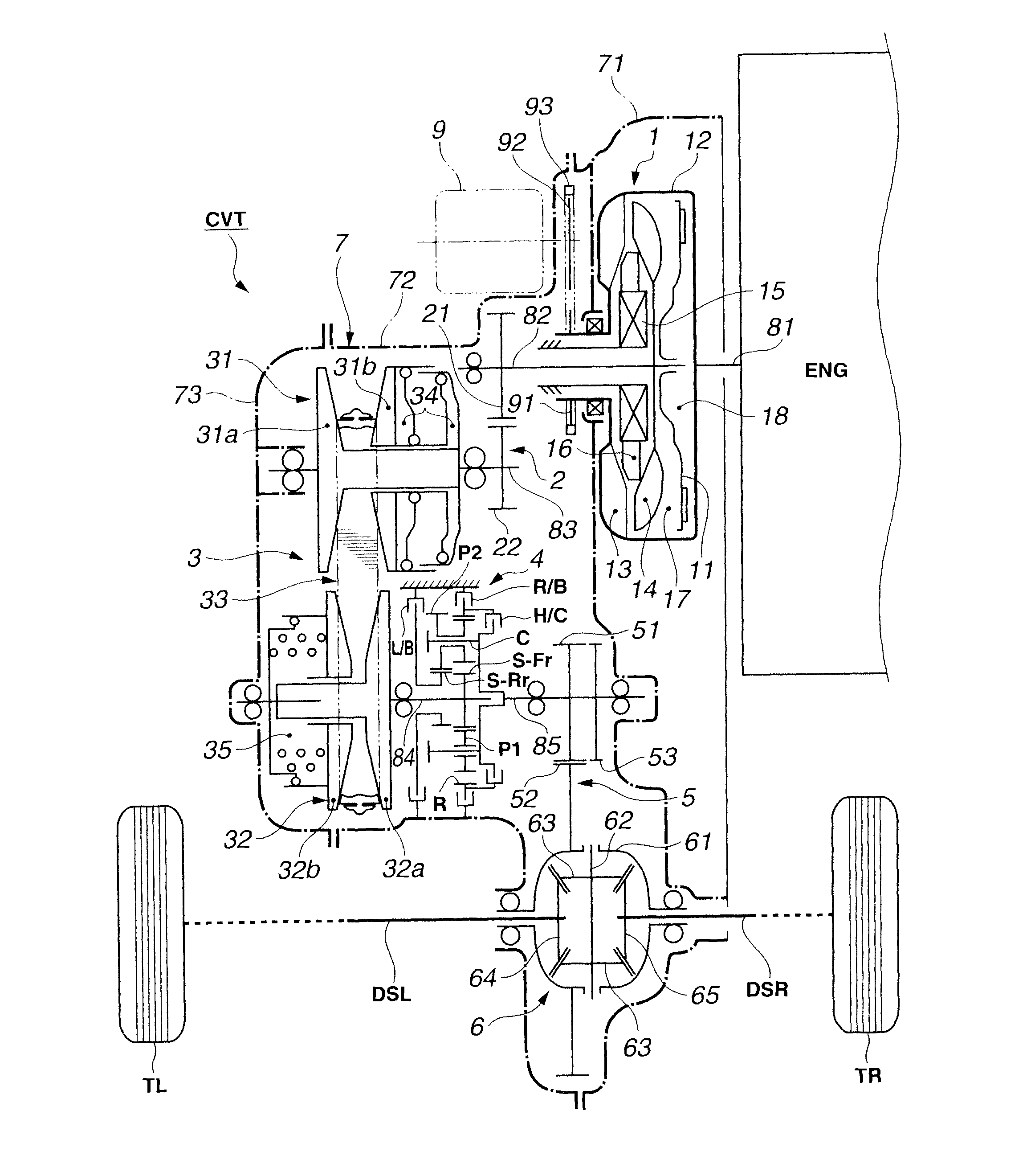 Continuously-variable transmission for vehicle