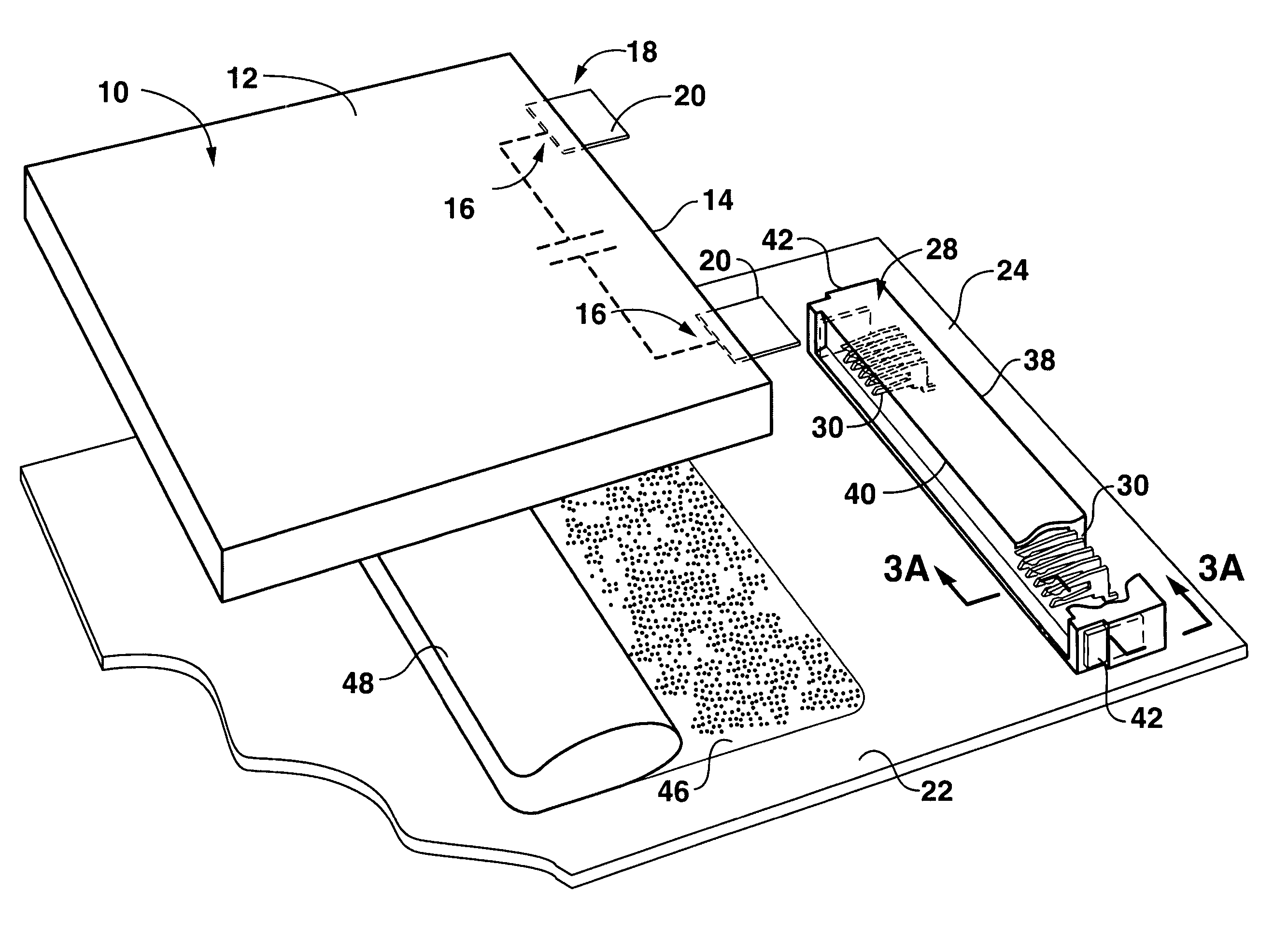 Electrochemical low ESR capacitor with connector