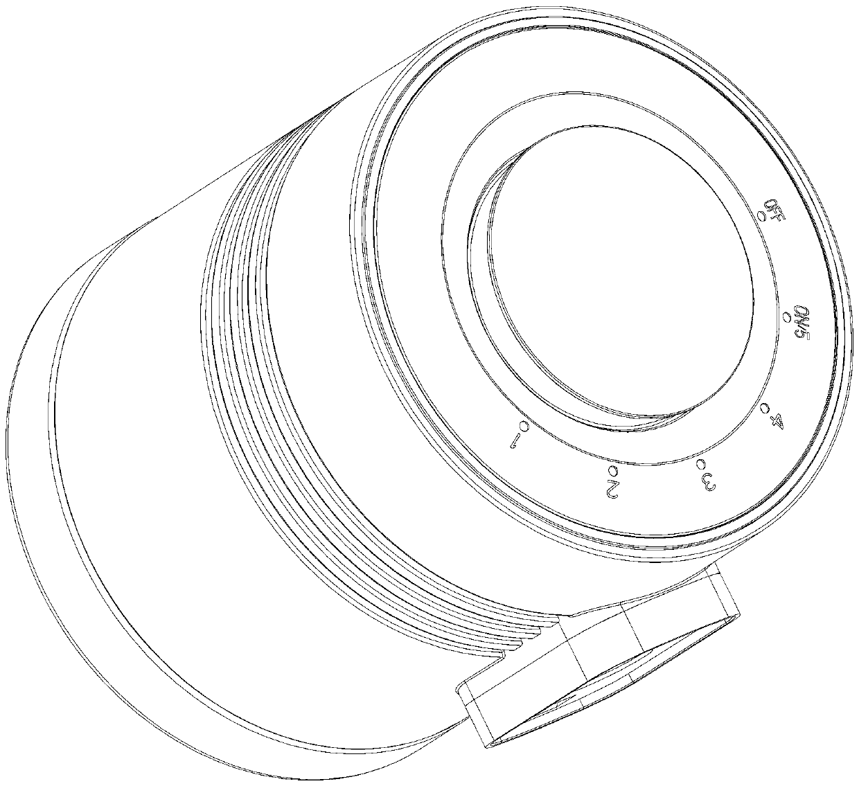 Directional heat transfer structure of an electronic photothermal health care treatment instrument