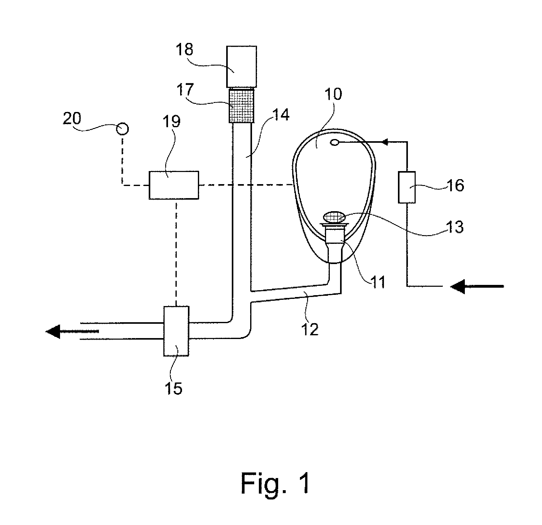 Odour seal for a vacuum toilet drain system