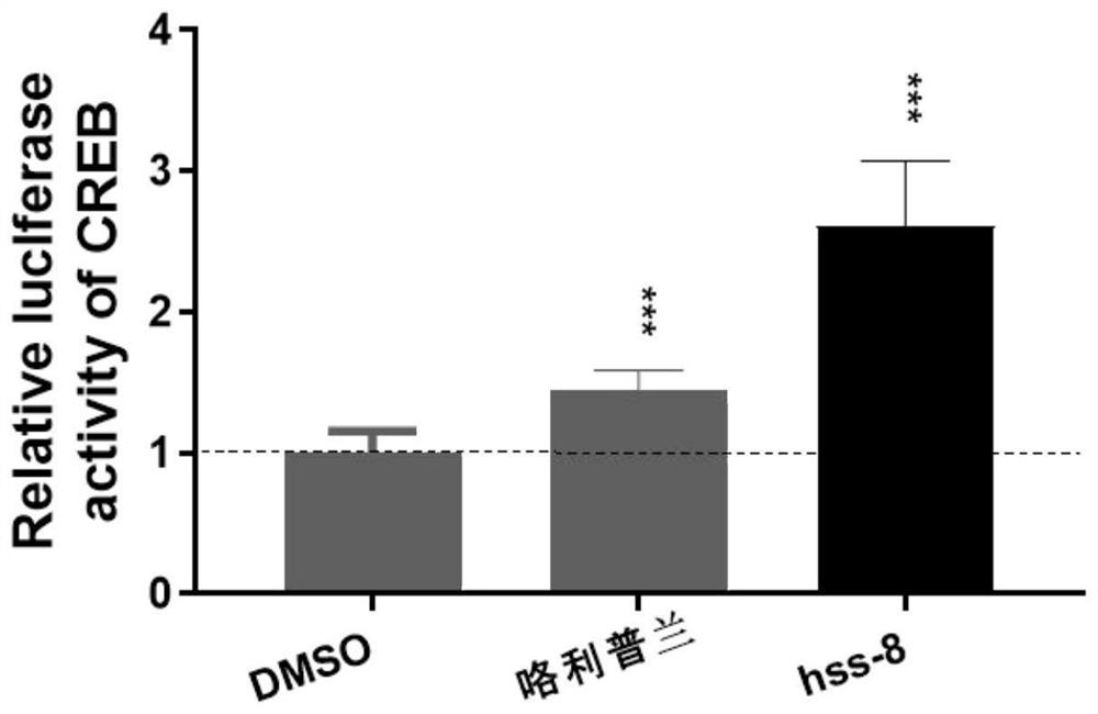 Medical application of compound HSS-8