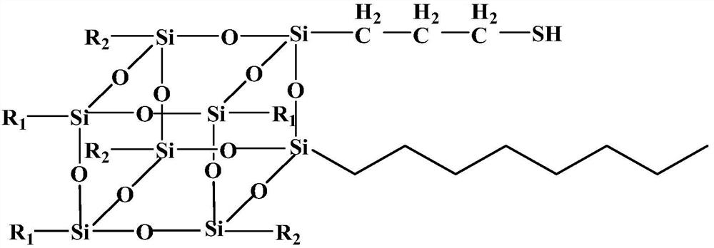 A kind of preparation method of tetramercaptosilsesquioxane modified waterborne polyurethane color fixing agent