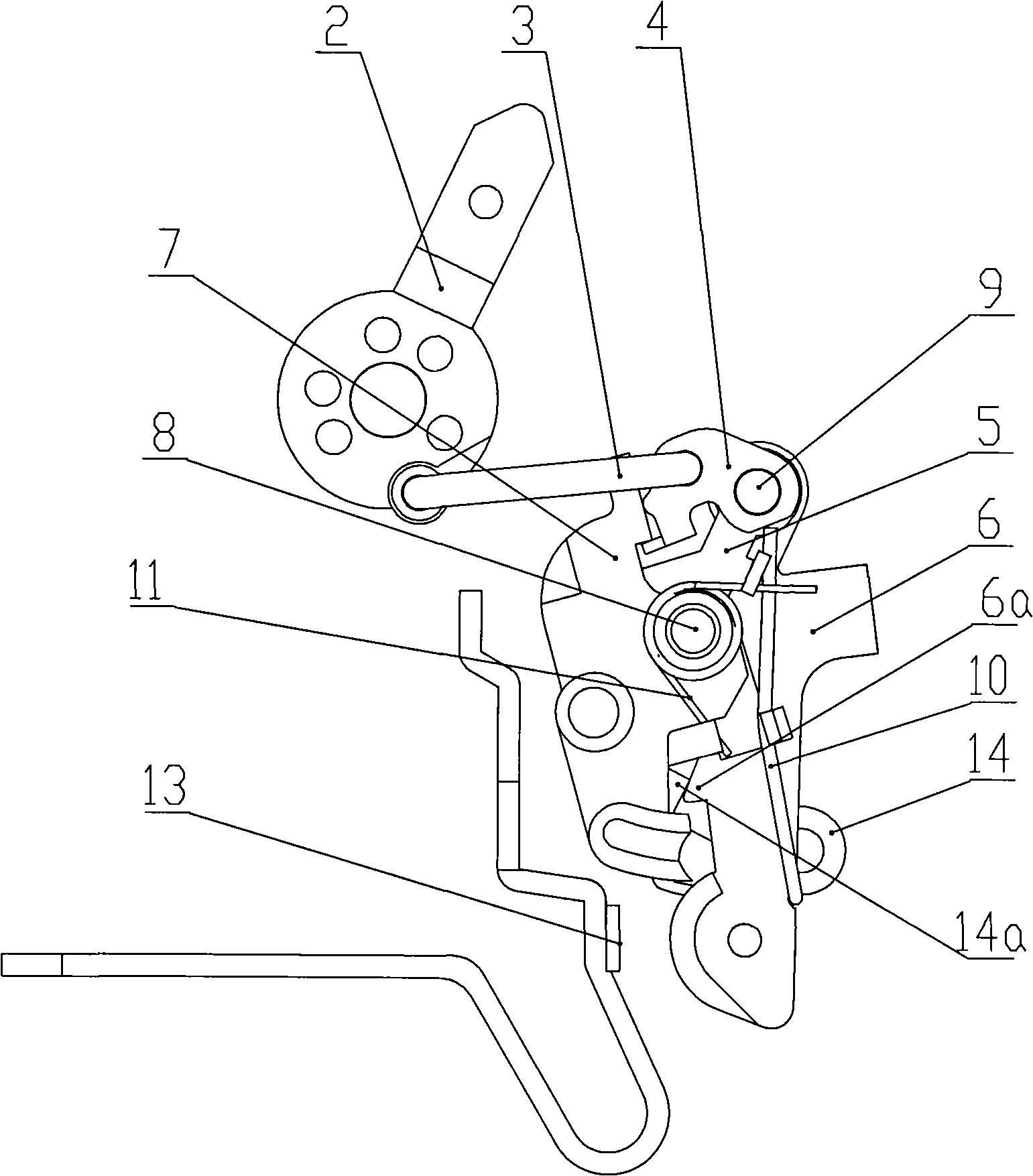 Fast closing mechanism of small circuit breaker