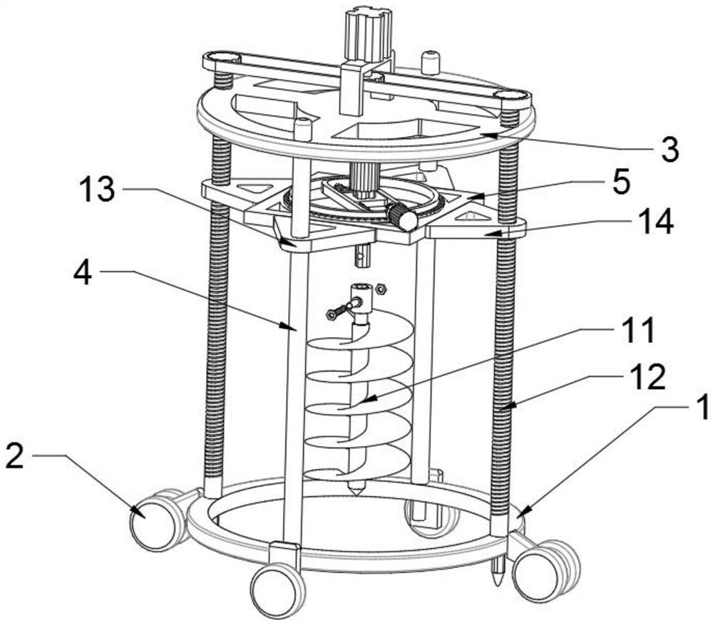 Soil drilling machine for garden engineering