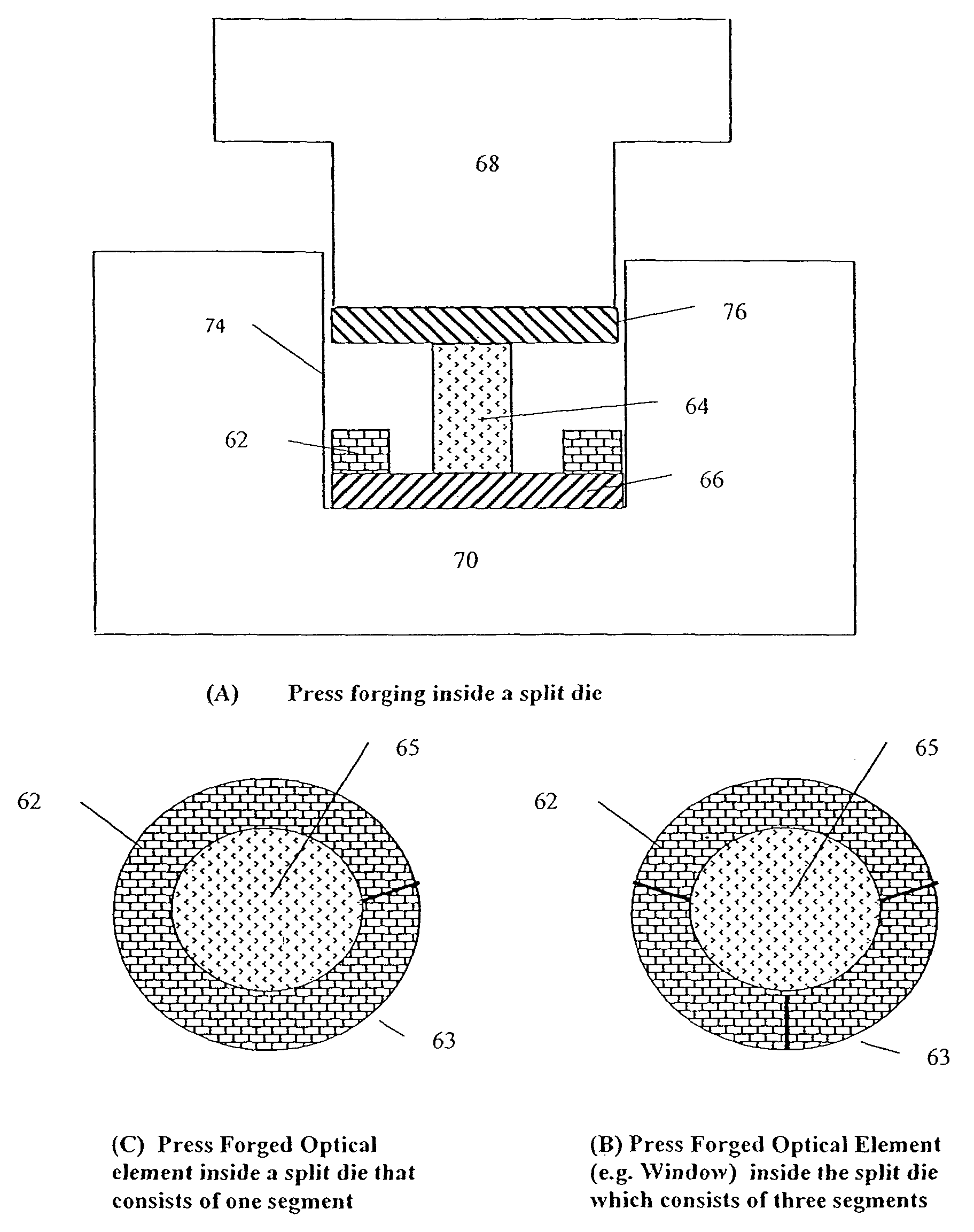 Forming transparent crystalline elements by cold working