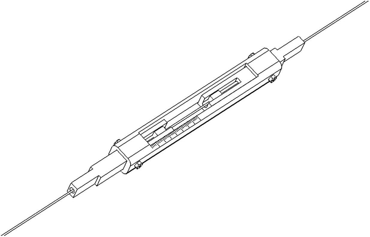 Package method and device for fiber bragg grating with adjustable central wavelength and adjustable temperature coefficient