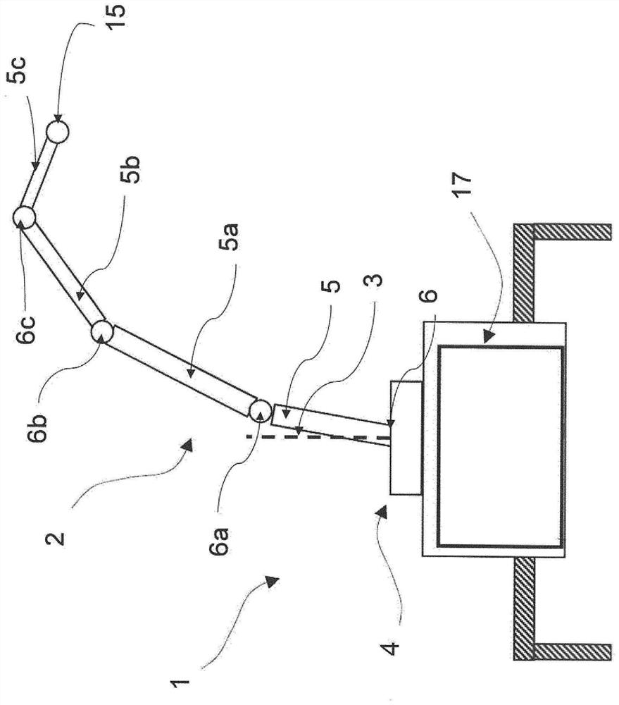 Large manipulator with weight-optimized articulated mast