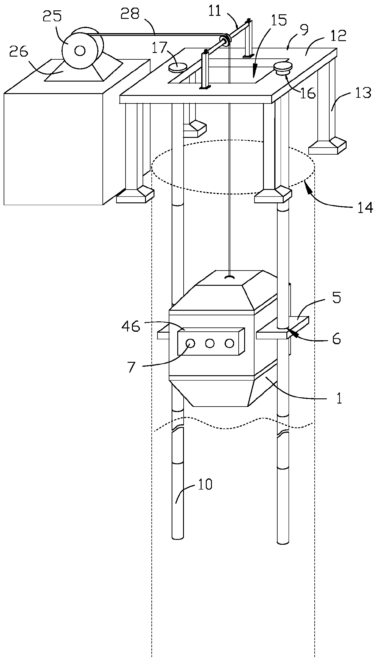 Automatic sampling device for hydrogeological survey