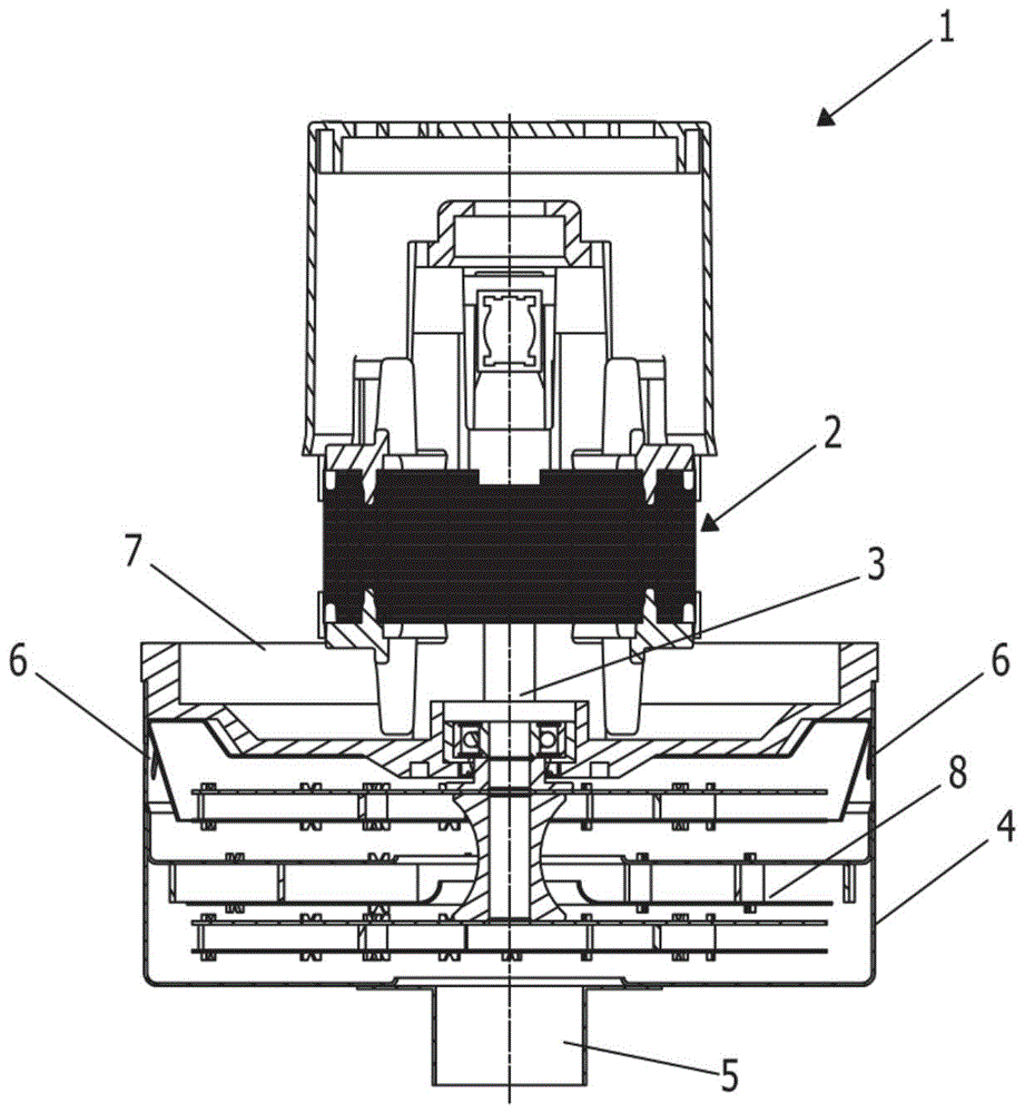 Centrifugal electric pump for suction of aeriform fluids