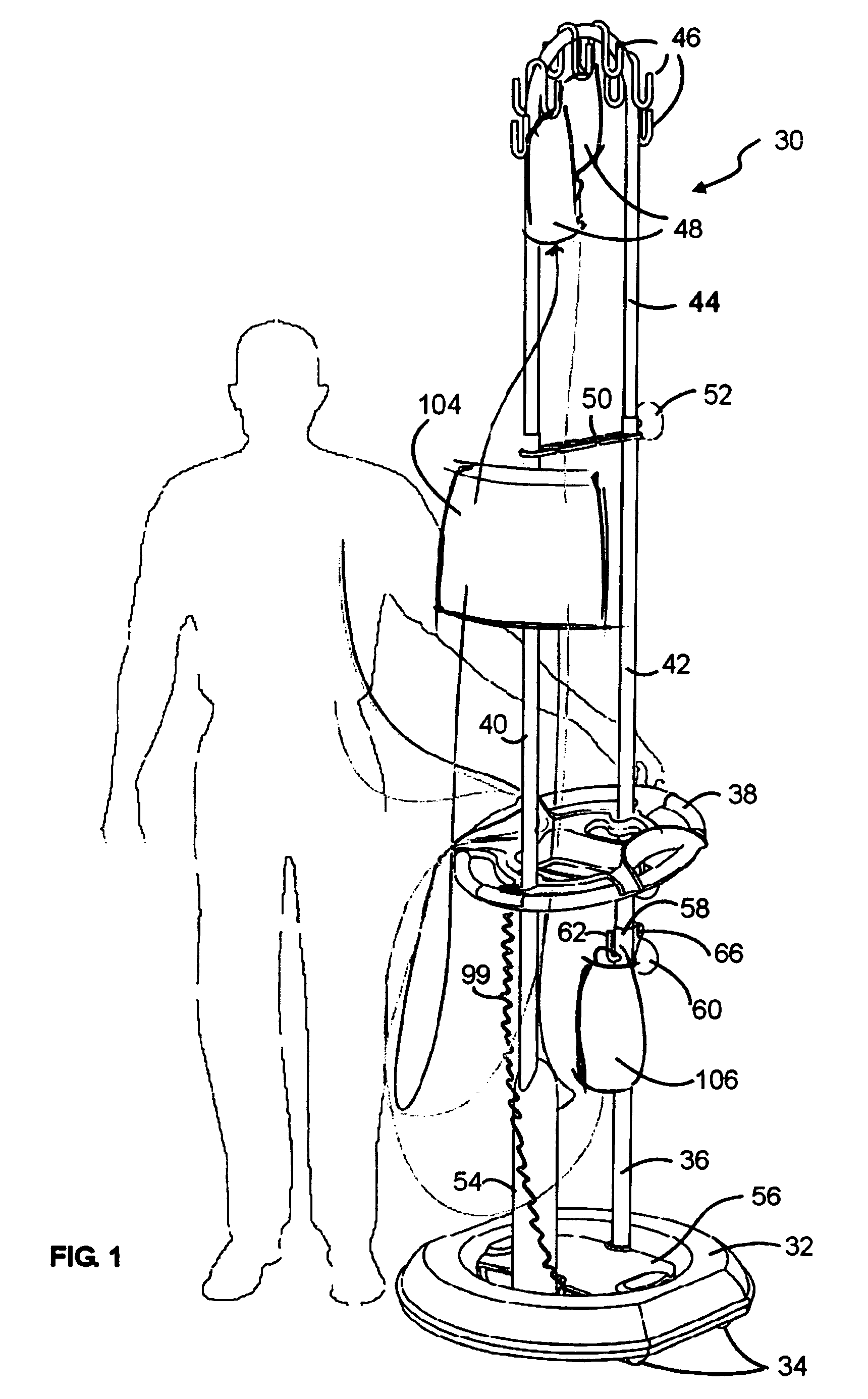 Adjustable movable IV stand