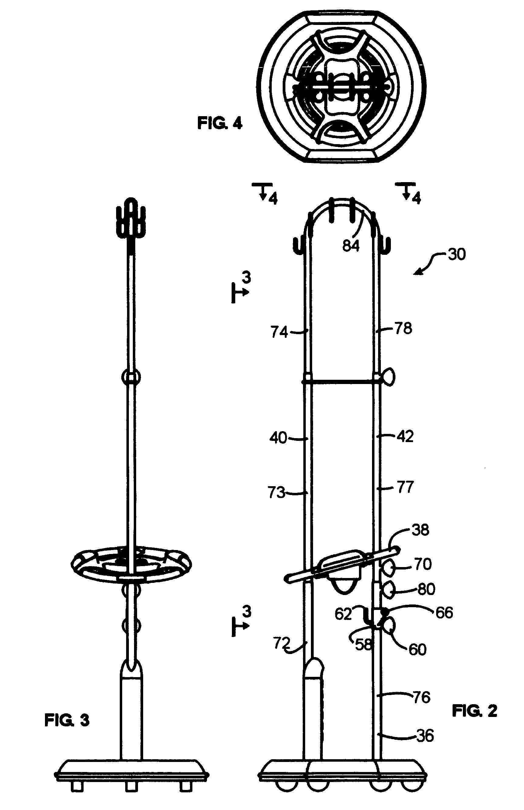 Adjustable movable IV stand