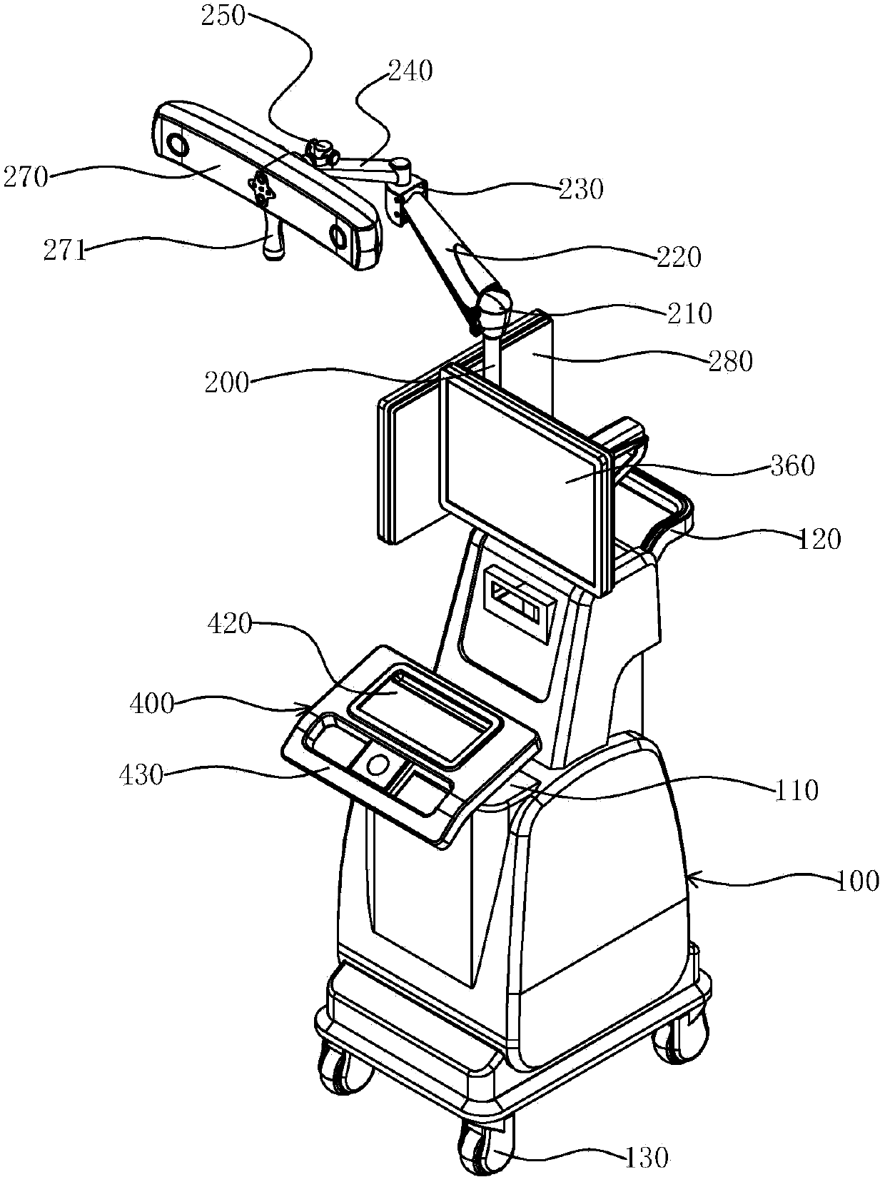 Navigation device in orthopedics department and preparation method of navigation device