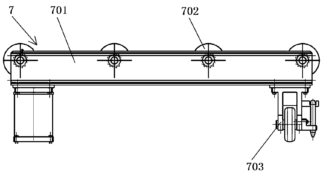 Ground conveying system for sectional production line of luxury cruise ship production workshop